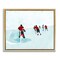 Stupell Industries Hockey Players on Ice Framed Floater Canvas Wall Art Design by Daphne Polselli